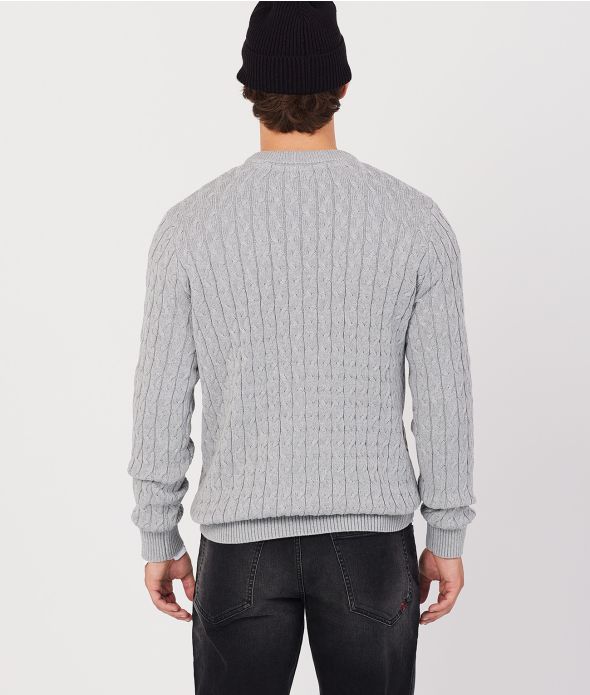 RAFAEL SWEATER, GREY MELANGE