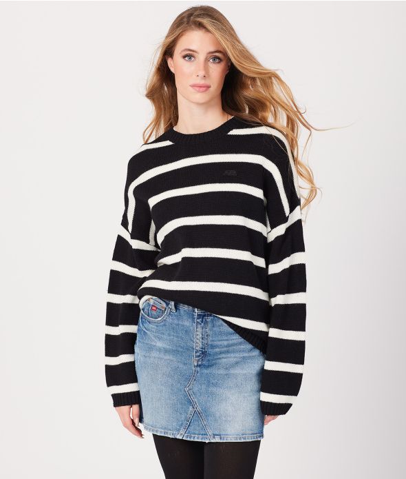 IZZY LOOSE SWEATER, BLACK