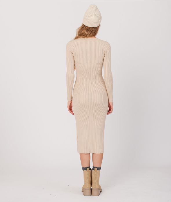 KISSA DRESS, BEIGE