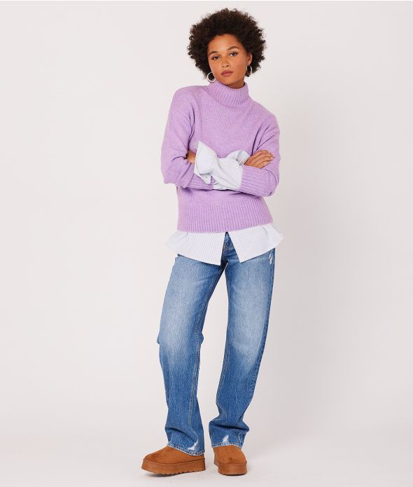 YAZLIN SWEATER, LILAC