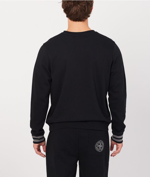 DENNIS SWEATSHIRT JOGGING TOP, BLACK