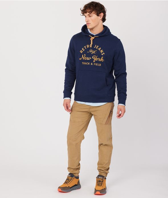 MARTIN HOODIE JOGGING TOP, NAVY