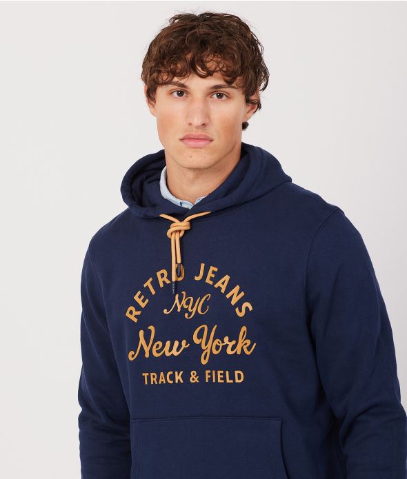MARTIN HOODIE JOGGING TOP, NAVY