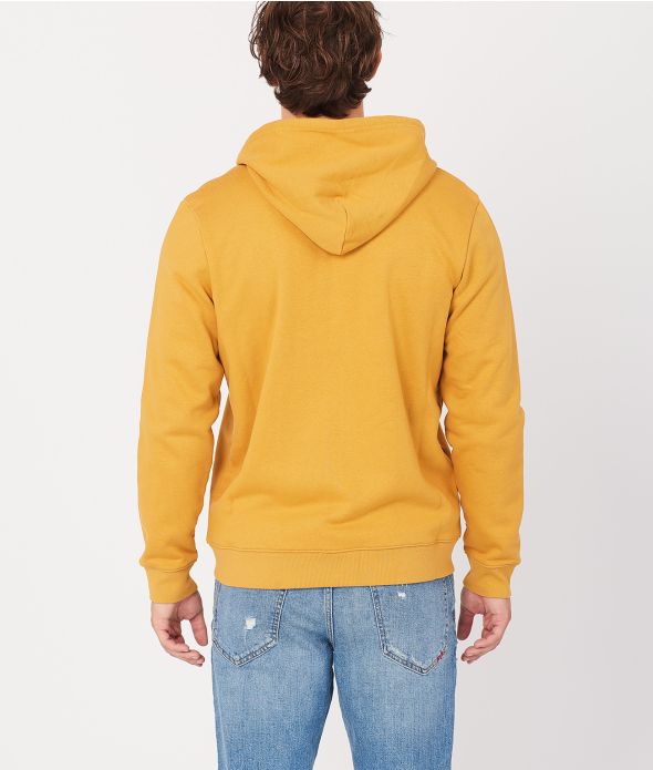 MARTIN ZIP HOODIE JOGGING TOP, MUSTARD