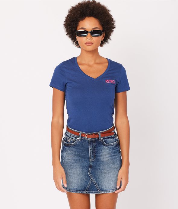 ANITA T-SHIRT, DARK BLUE