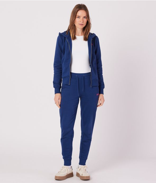ANITA ZIP HOODIE JOGGING TOP, DARK BLUE