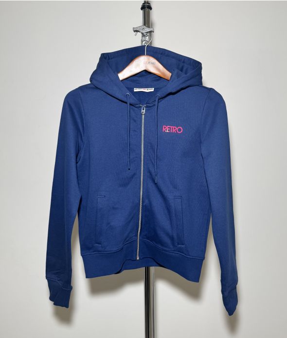 ANITA ZIP HOODIE JOGGING TOP, DARK BLUE