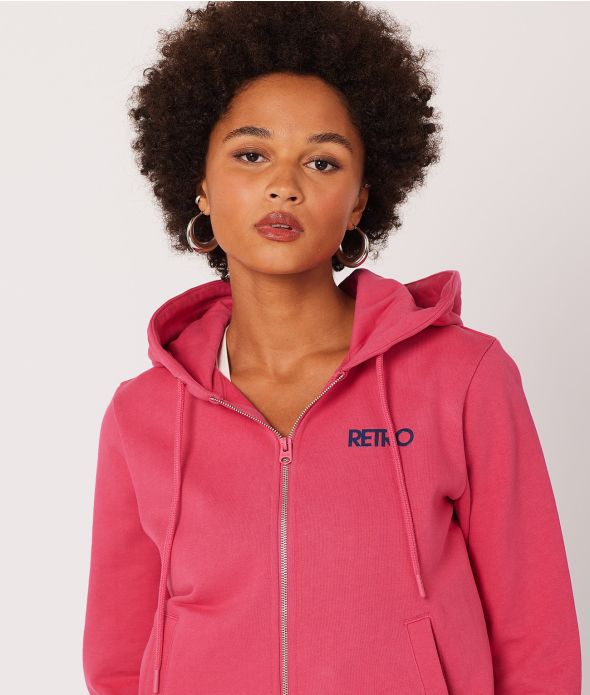 ANITA ZIP HOODIE JOGGING TOP, PINK