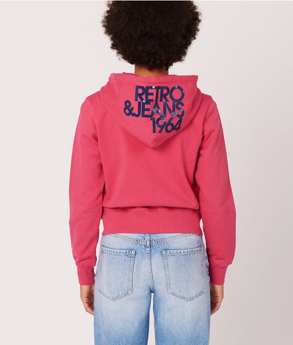 ANITA ZIP HOODIE JOGGING TOP, PINK