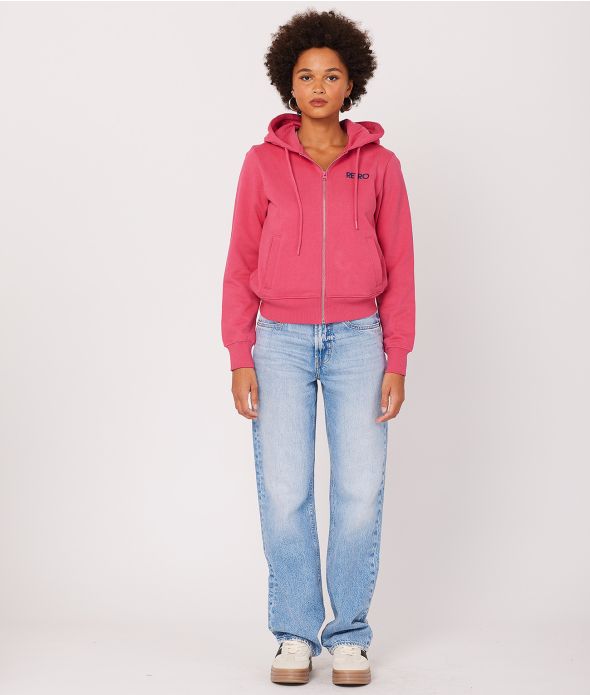 ANITA ZIP HOODIE JOGGING TOP, PINK