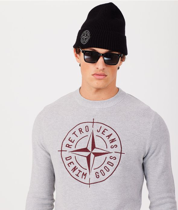 DENNIS SWEATER, GREY MELANGE