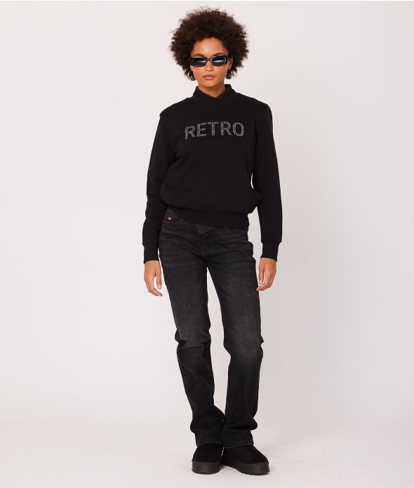 CHELSEA SWEATSHIRT JOGGING TOP, BLACK