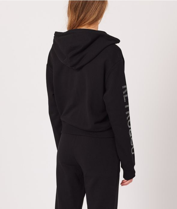 CHELSEA ZIP JOGGING TOP, BLACK