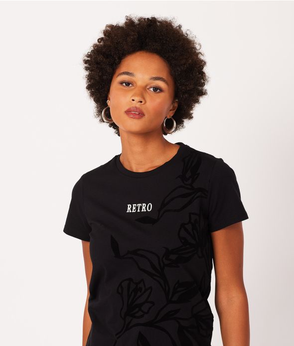 MILAGROS FASHION TOP, BLACK