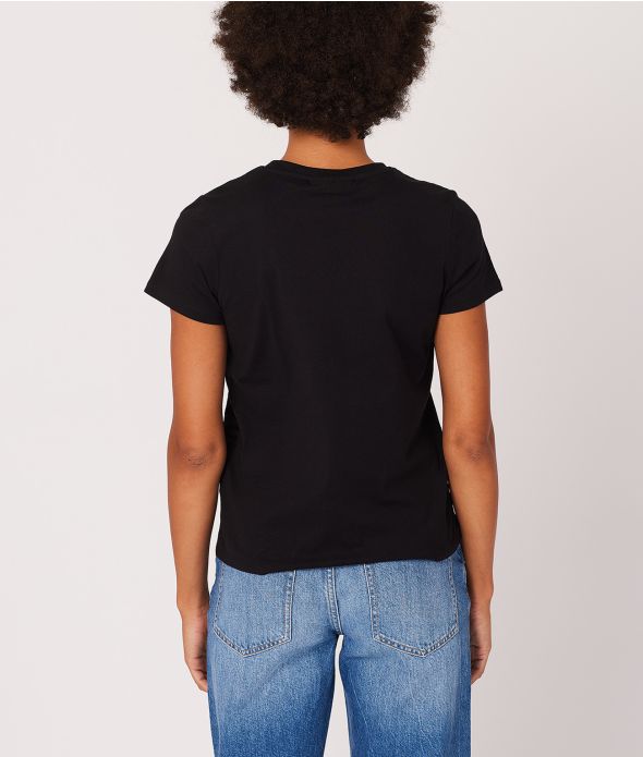 MILAGROS FASHION TOP, BLACK