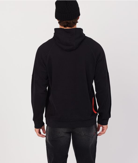 MARCELL HOODIE JOGGING TOP, BLACK