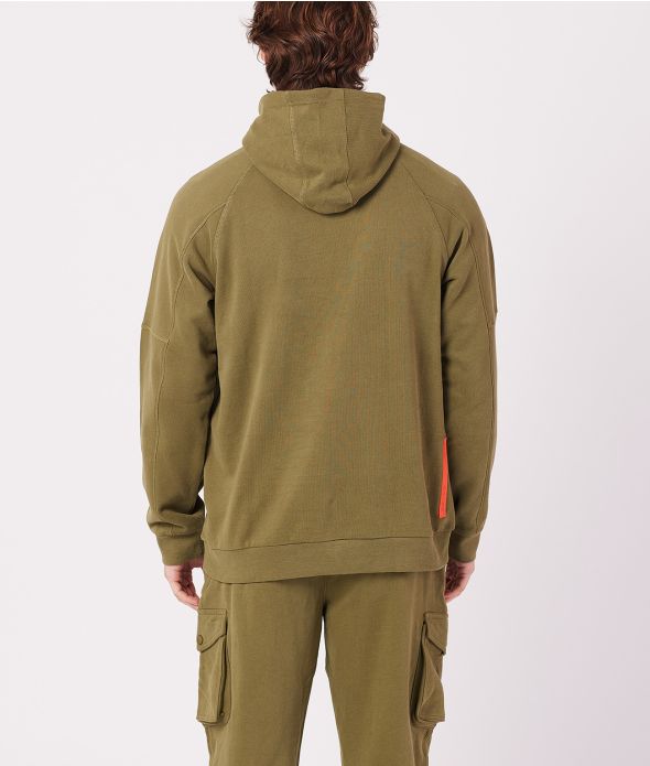 MARCELL HOODIE JOGGING TOP, KHAKI