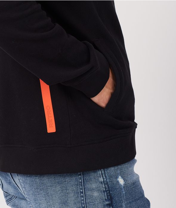 MARCELL ZIPUP JOGGING TOP, BLACK