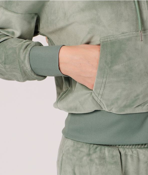 AZORA ZIP HOODIE JOGGING TOP, MINT