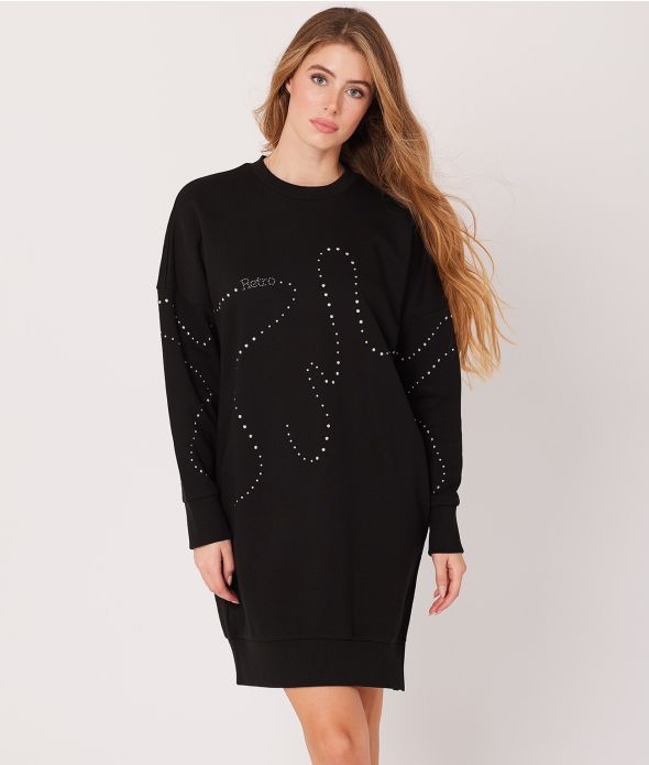 NAVA JOGGING DRESS, BLACK