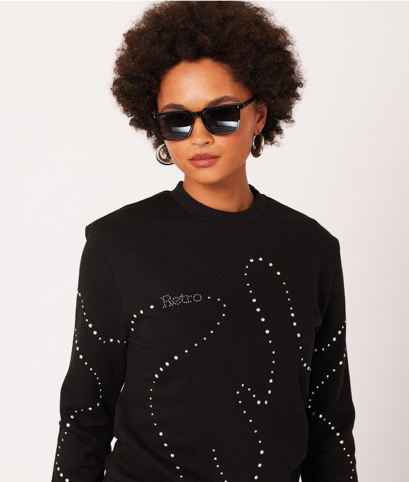 NAVA SWEATSHIRT JOGGING TOP, BLACK