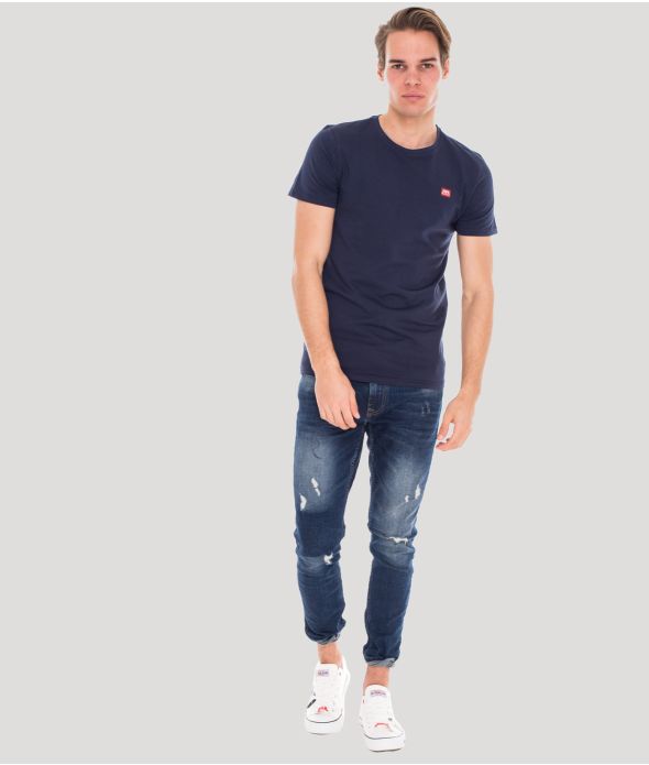 EDDIE ROUND T-SHIRT, DARK BLUE