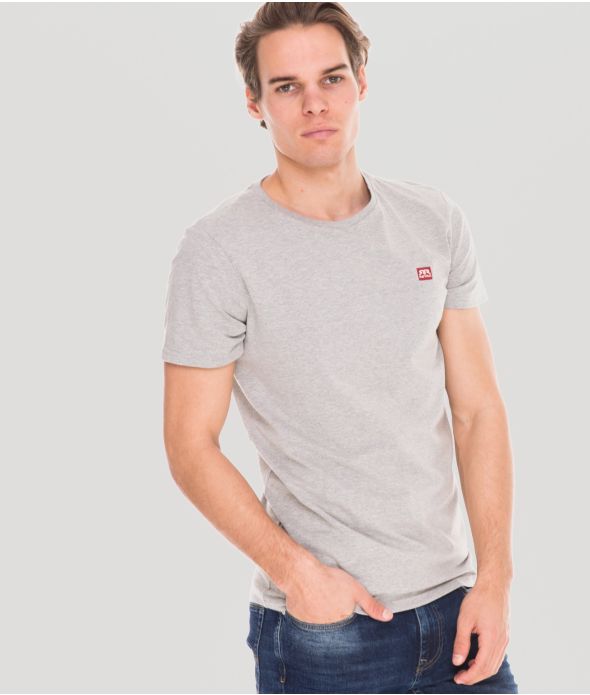EDDIE ROUND T-SHIRT, GREY MELANGE