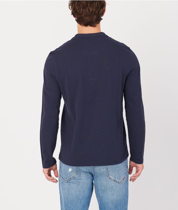 CLOVIS LONG POLO, DARK BLUE