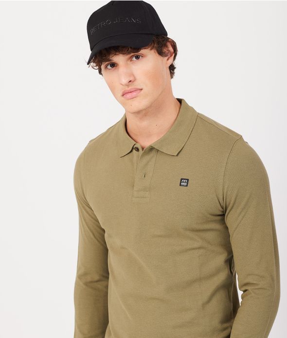 CLOVIS LONG POLO, DARK KHAKI