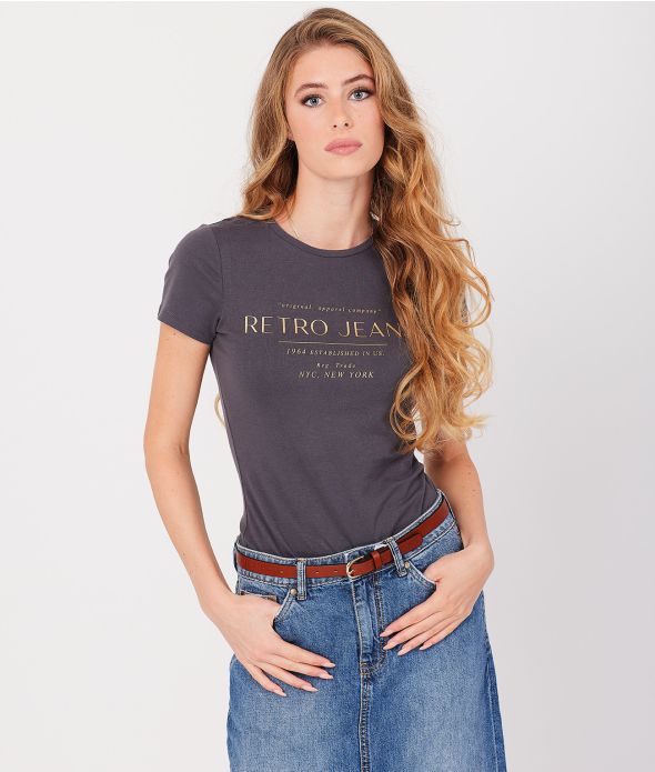 CHRISTINA T-SHIRT, ANTHRACITE