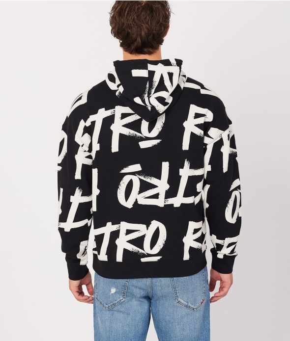 SHAUN HOODIE JOGGING TOP, BLACK