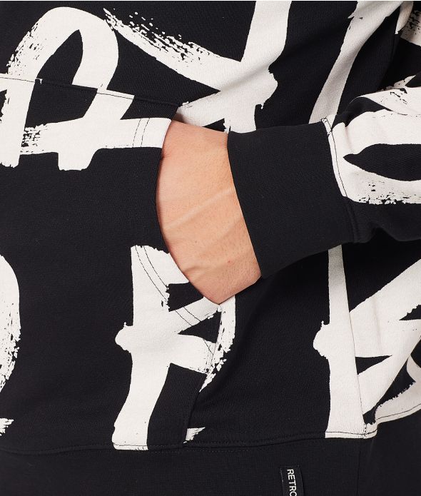 SHAUN HOODIE JOGGING TOP, BLACK