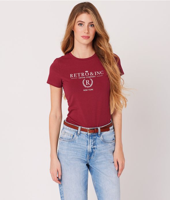 CARIE T-SHIRT, BORDEAUX