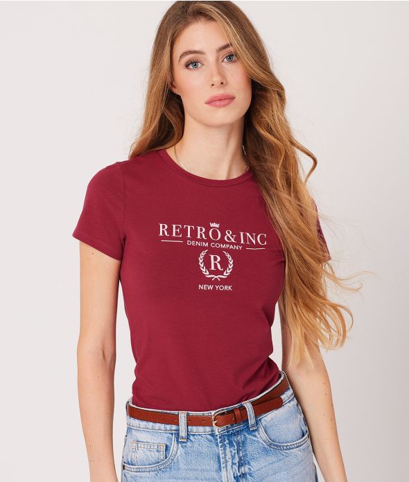 CARIE T-SHIRT, BORDEAUX
