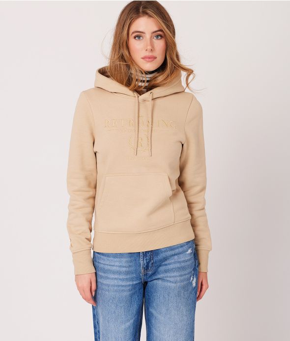 CARIE HOODIE JOGGING TOP, BEIGE