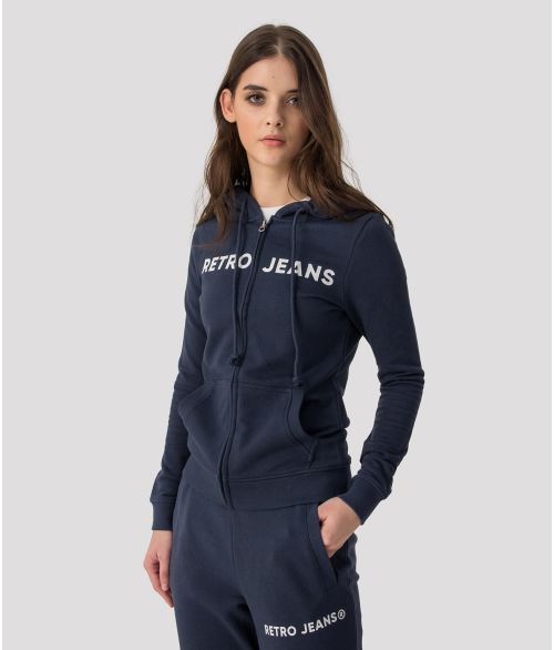 OLIVIA ZIP OUT JOGGING TOP, DARK BLUE