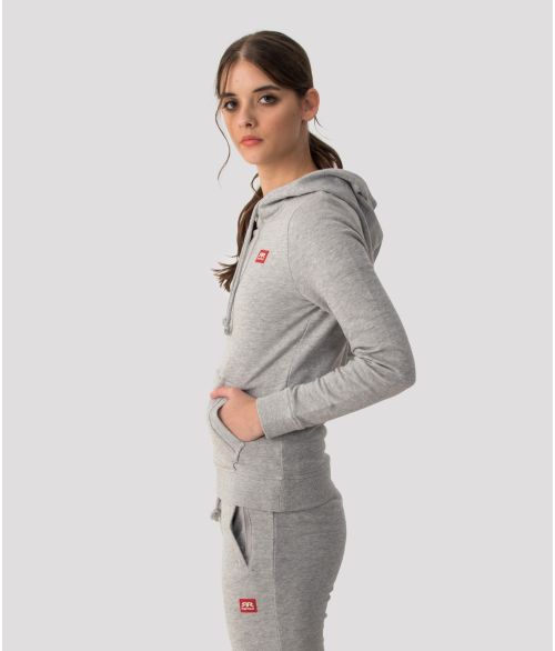 MYANNA JOGGING TOP, GREY MELANGE