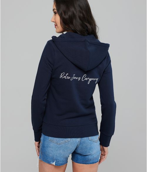 AMFORA ZIP JOGGING TOP, DARK BLUE