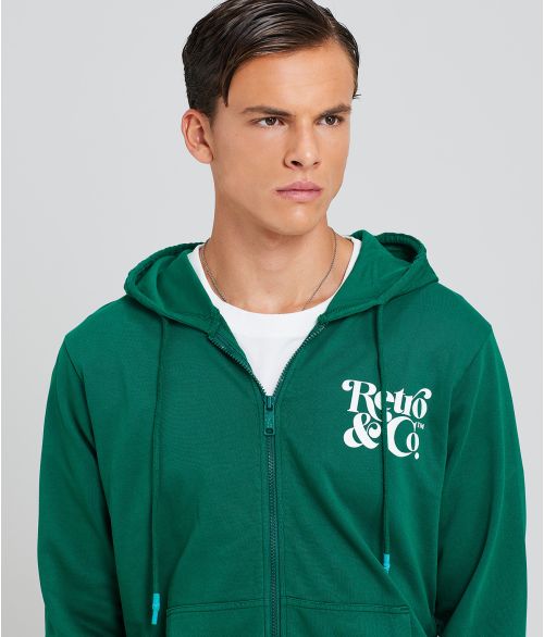 CODY ZIPUP HOODIE JOGGING TOP, GREEN