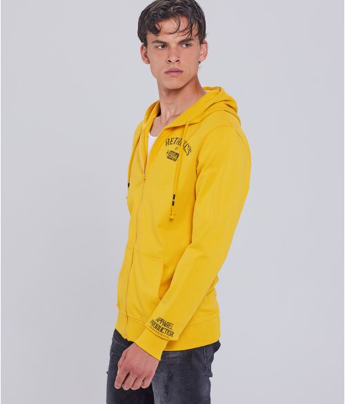 DOMICA ZIP UP HOODIE JOGGING TOP, YELLOW