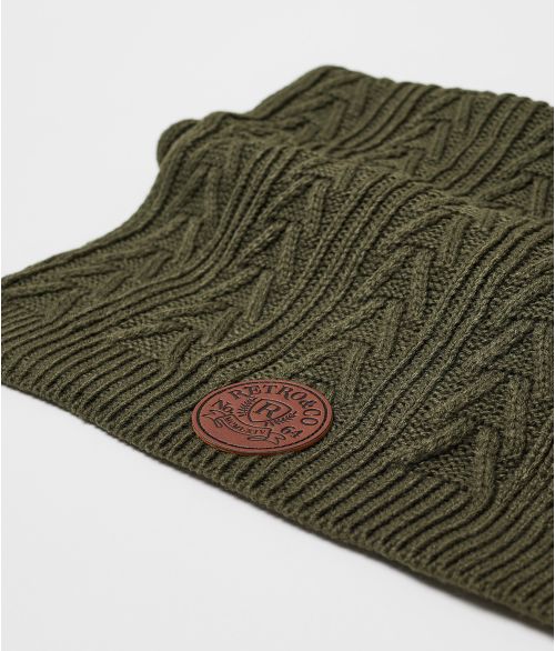 MONSOOR SCARF SCARF, DARK KHAKI