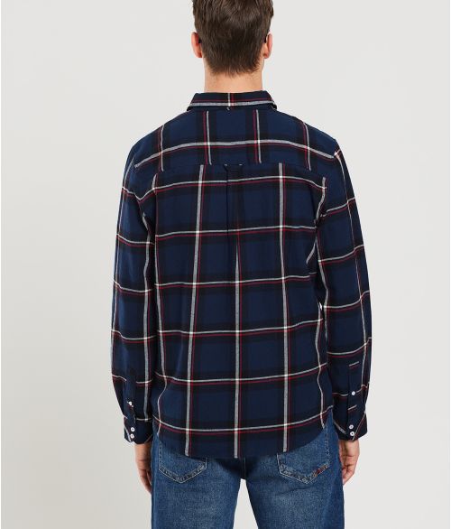 BAYLOR SHIRT, DARK BLUE CHECKES