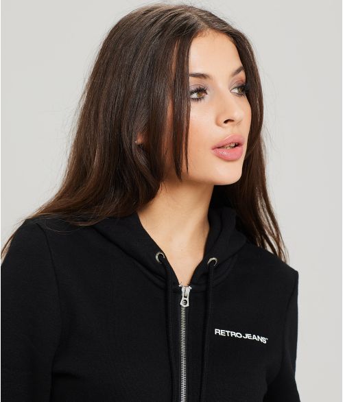 KARRI ZIP JOGGING TOP, BLACK