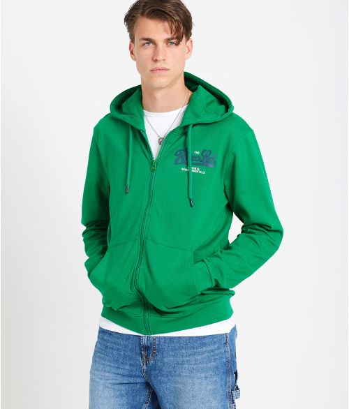 ASHEVILLE ZIP HOODIE JOGGING TOP, GREEN