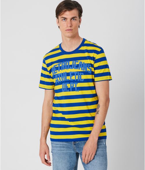 SLATER T-SHIRT, BLUE STRIPED