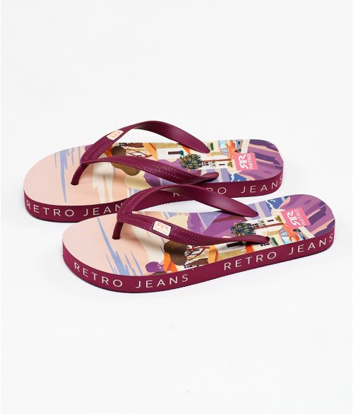 LUCCA FLIP-FLOP, PURPLE