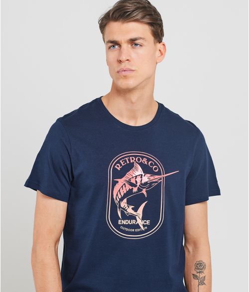 ALBACORA T-SHIRT, DARK BLUE