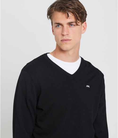 EMMETT V KNITWEAR, BLACK