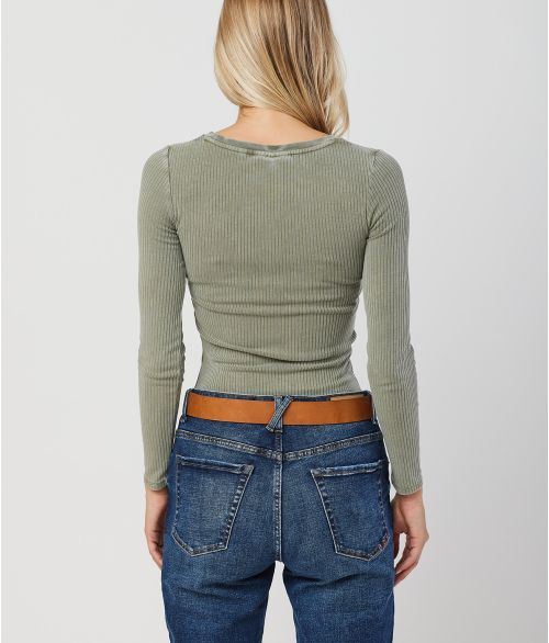 MAZIE L.S.TOP, KHAKI