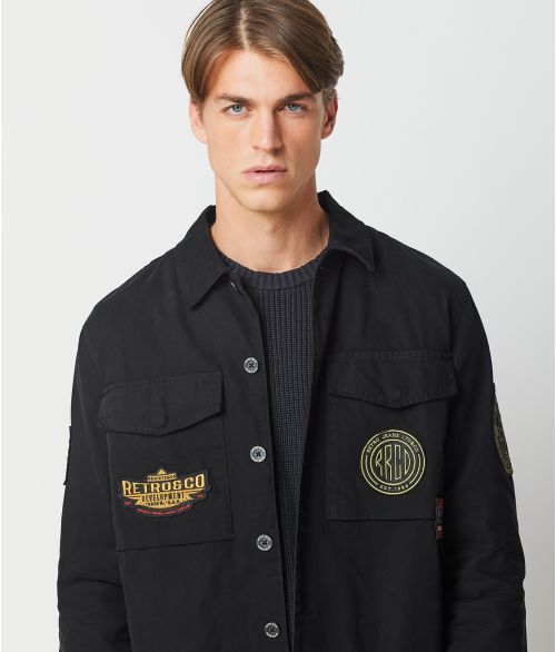 TUBBY OVERSHIRT SHIRT, BLACK